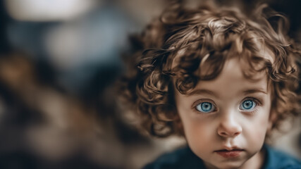 Ritratto di un bambino su sfondo sfumato