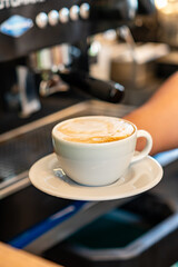 cappuccino in a colombian coffee