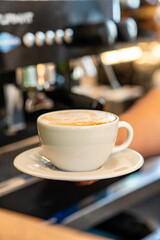 cappuccino in a colombian coffee