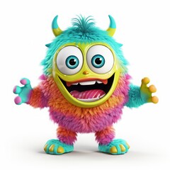 Naklejka premium monster children's character. Cartoon design element on white background.