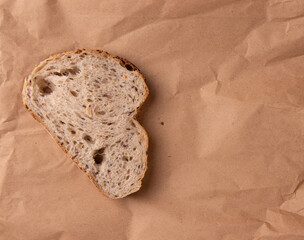 slice wheat bread with empty space for text