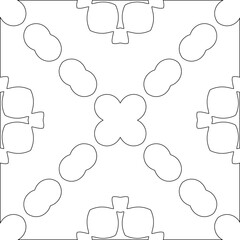 Black lines on white background.
Wallpaper with figures from lines. Abstract geometric black and white pattern for web page, textures, card, poster, fabric, textile. Monochrome repeating design. 