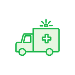 Ambulance icon set. ambulance truck icon vector. ambulance car