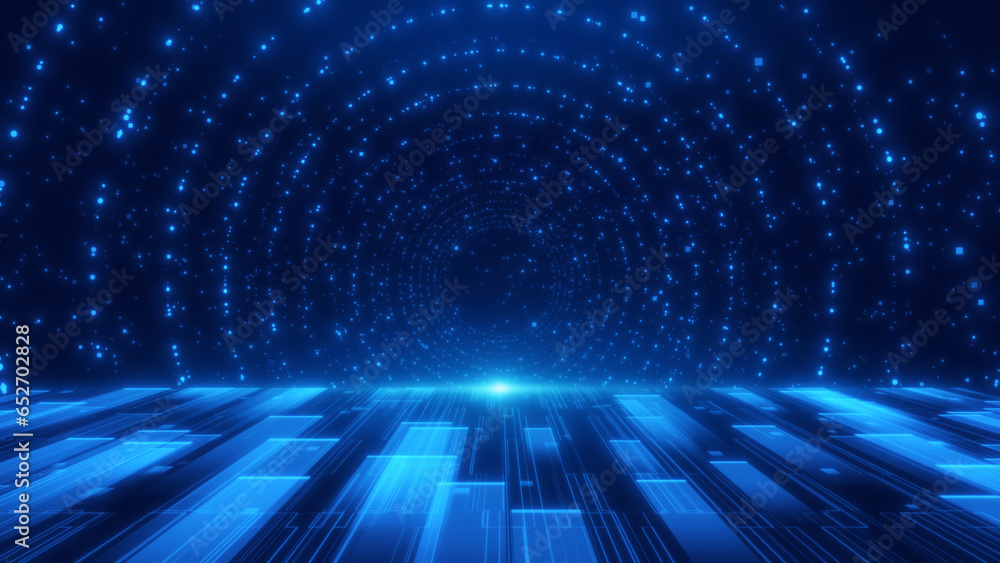 Poster Data line technology, Wireless data network and connection technology concept, high-speed futuristic abstract background