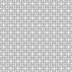 Black lines on white background.
Wallpaper with figures from lines. Abstract geometric black and white pattern for web page, textures, card, poster, fabric, textile. Monochrome repeating design. 