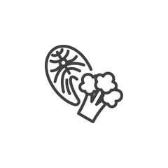 Healthy diet line icon