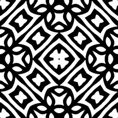 White background with black pattern. Seamless texture for fashion, textile design,  on wall paper, wrapping paper, fabrics and home decor. Simple repeat pattern.