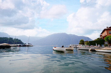 Picturesque landscape with a  scenic view on the Lago di Como