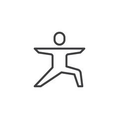 Meditation and yoga line icon