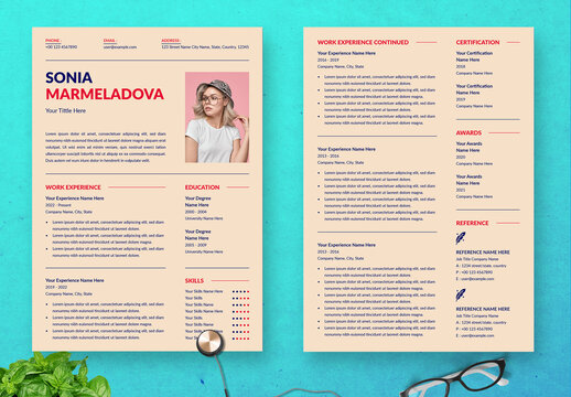 Retro Resume Design Template