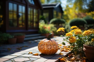 Halloween is a fun traditional holiday. Decorating the street and yard with beautiful pumpkin...