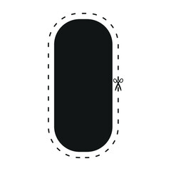 Cut line icon with scissor, cut here guidance, scissors and dash. Coupon mark and symbol for cropping, signifying voucher. Flat vector illustrations isolated in background.