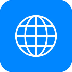Earth Globe Icon. Internet sign