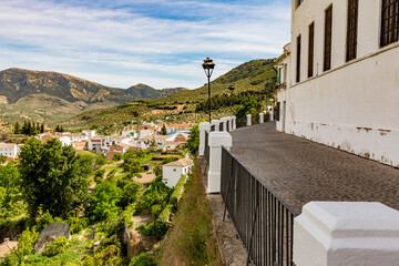 Priego de Cordoba, Andalusia, Spain. Sunny day impressive sky city street travel photo perspective of this beautiful Spanish town