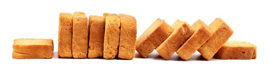 Crispy Rusk on the white background, new angles
