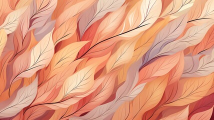 autumn leaves and branches background, abstract soft color softpastel bright colors, fall pattern