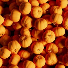 Halloween pumpkin background, 3d rendered illustration