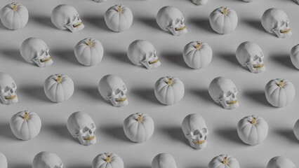 Halloween pumpkin background, 3d rendered illustration