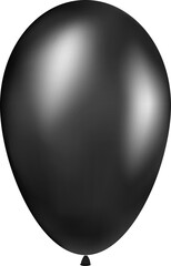 Black balloon for party, black friday, birthday. Glossy 3D vector illustration.
