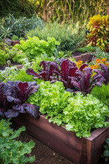 Fototapeta na wymiar Especias y verduras cultivadas en el jardín en casa.
