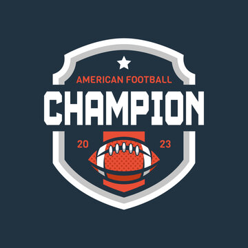 American football logo badges vector. Football logos collection. American football league labels, emblems and design elements