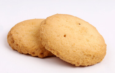 Coconut cookies on the white background, new angles