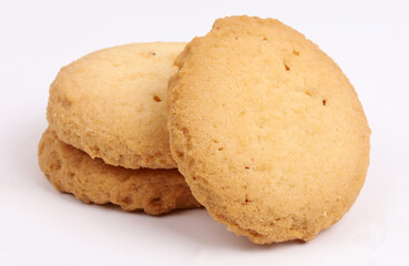 Coconut cookies on the white background, new angles