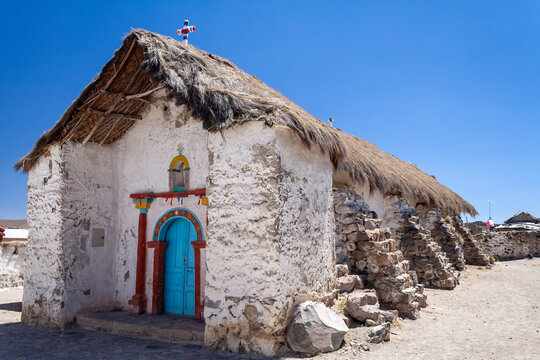 Adobekirche von Parinacota, Parinacota,Chile