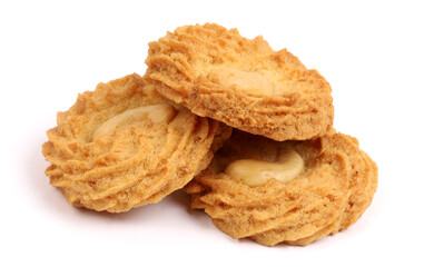 cashew cookies, kaju cookies on white background, new angles 