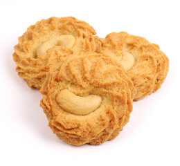 cashew cookies, kaju cookies on white background, new angles 