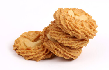 cashew cookies, kaju cookies on white background, new angles 