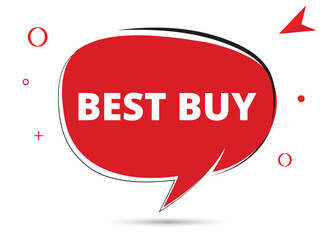 Best buy speech bubble text. Hi There on bright color for Sticker, Banner and Poster. vector illustration.