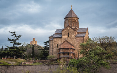 Church of Assumption in Metekhi area of Tbilisi city, Georgia