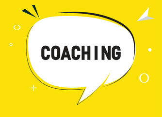 Coaching speech bubble text. Hi There on bright color for Sticker, Banner and Poster. vector illustration.