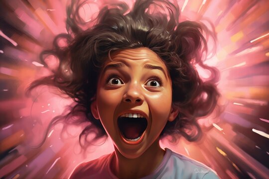 A Fictional Character Created By Generative AI.The Scream