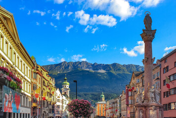 View of the buildings in Innsbruck, Austria
