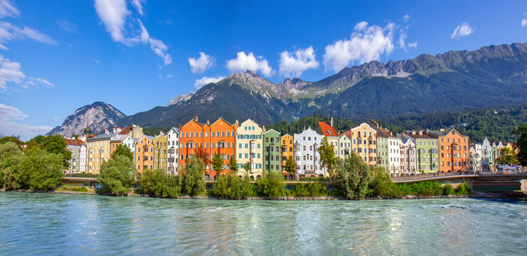 View of the buildings in Innsbruck, Austria