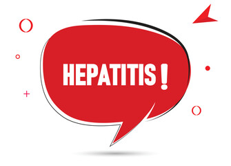 Hepatitis speech bubble text. Hi There on bright color for Sticker, Banner and Poster. vector illustration.