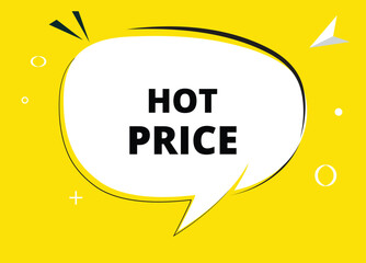 Hot price speech bubble text. Hi There on bright color for Sticker, Banner and Poster. vector illustration.