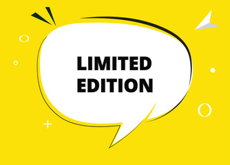 Limited edition speech bubble text. Hi There on bright color for Sticker, Banner and Poster. vector illustration.