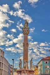 St. Anne's Column stands in the city centre of Innsbruck on Maria-Theresien street