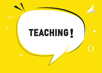 Teaching speech bubble text. Hi There on bright color for Sticker, Banner and Poster. vector illustration.