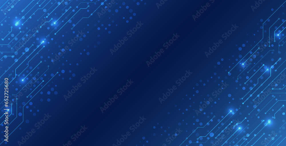 Aufkleber cyber connection on the blue background. hi-tech communication design. electronic vector illustratio