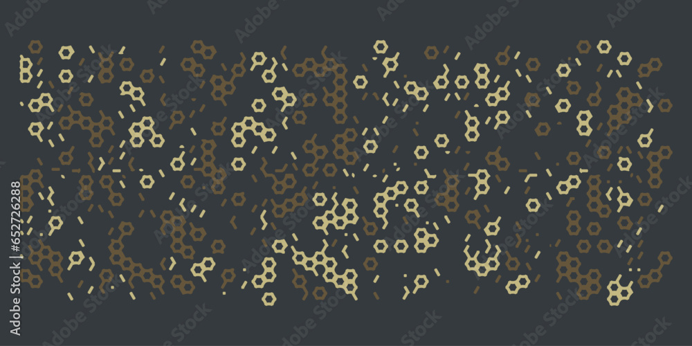 Aufkleber camouflage pattern with polygonal pattern and honeycombs. design of textile products for the army.