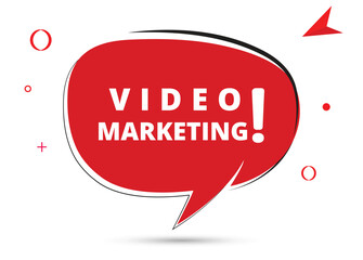 Video marketing speech bubble text. Hi There on bright color for Sticker, Banner and Poster. vector illustration.