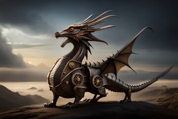 dragon statue in the sky