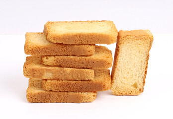 Rusk on white background, new angles, cardamom 