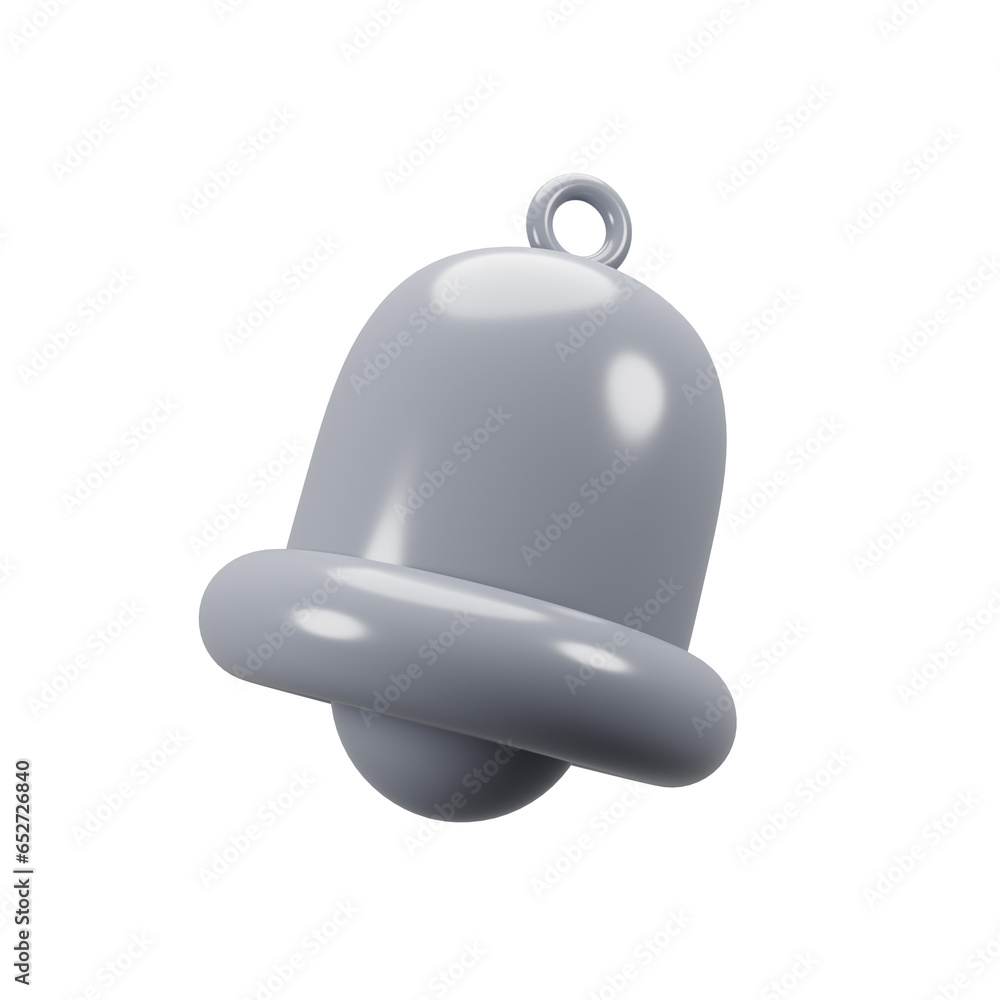 Poster general user interface icon concept. 3d rendering bell notification icon