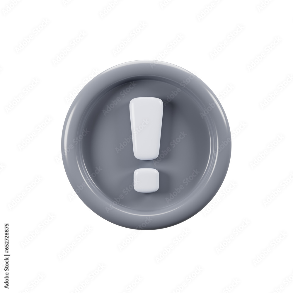 Poster general user interface icon concept. 3d rendering alert icon