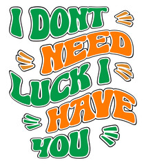 Naklejka premium Retro ,St Patricks Day Craft Design. T-shirt Design. Illustration